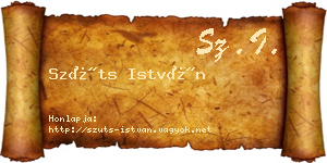 Szüts István névjegykártya